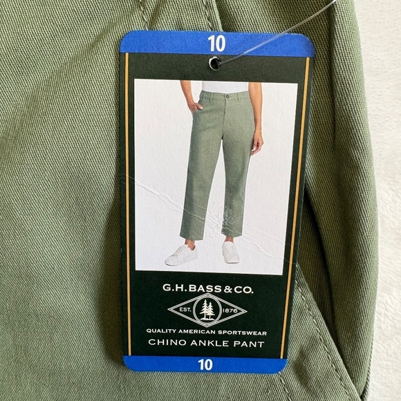 G.H. Bass & Co. Ladies' Chino Ankle Pants, Green, Size 10, NWT - Picture 4 of 16